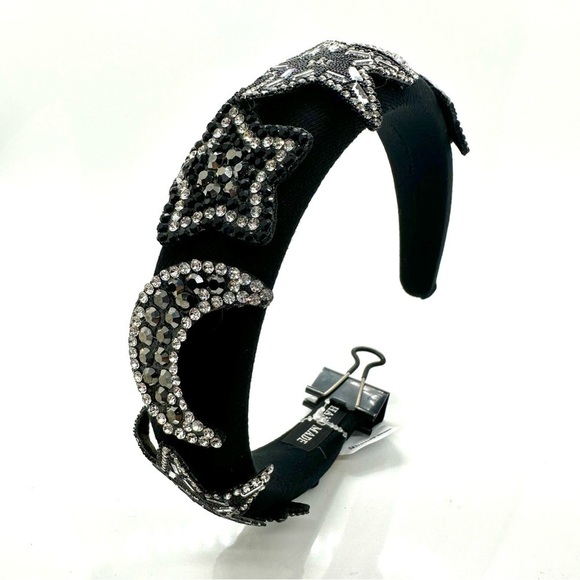 Stars Moon Rhinestones Headband Bling Bejeweled Star Moon Headband Silve… - Picture 1 of 9